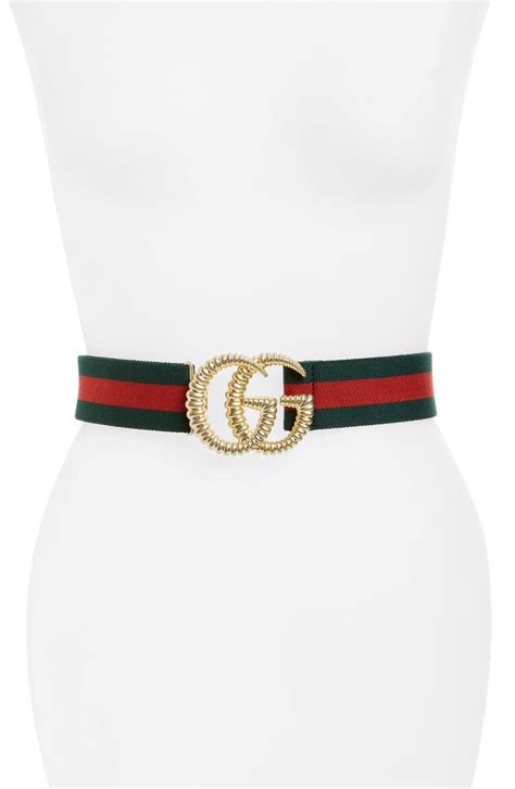 gucci logo buckle stripe webbed belt|gucci logo belt buckle.